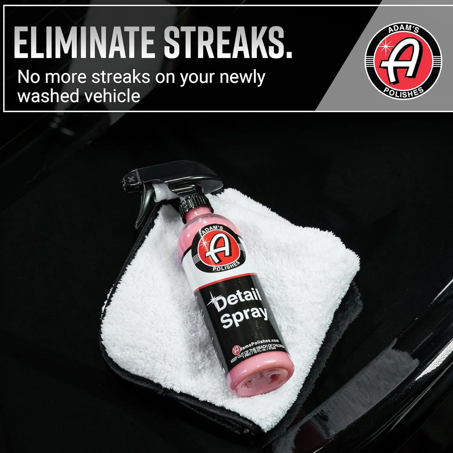 Adam's Polishes Detail Spray - Quick Waterless Detailer Spray For Car Detailing | Polisher Clay Bar & Car Wax Boosting Tech | Add Shine Gloss Depth Paint | Car Wash Kit & Dust Remover (Gallon)