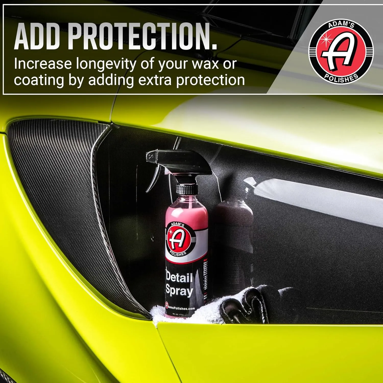 Adam's Polishes Detail Spray - Quick Waterless Detailer Spray For Car Detailing | Polisher Clay Bar & Car Wax Boosting Tech | Add Shine Gloss Depth Paint | Car Wash Kit & Dust Remover (Gallon)