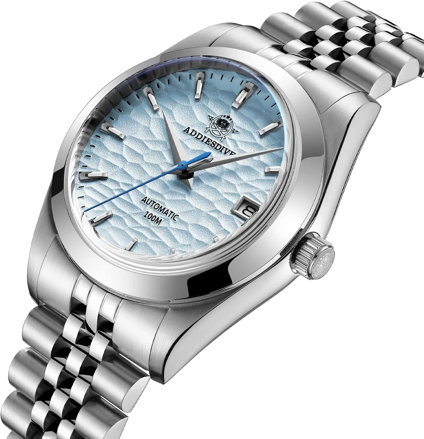 ADDIESDIVE Men's Wrist Watch Dress Watch Sapphire Crystal 100 M Waterproof NH35A Thin Automatic Watches for Men 3D Dial