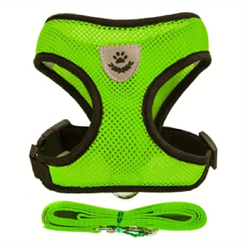 Adjustable Mesh Dog Harness & Leash Set