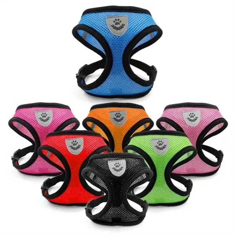 Adjustable Mesh Dog Harness & Leash Set