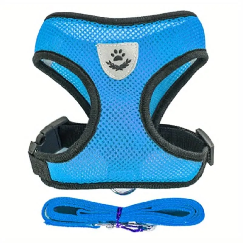 Adjustable Mesh Dog Harness & Leash Set