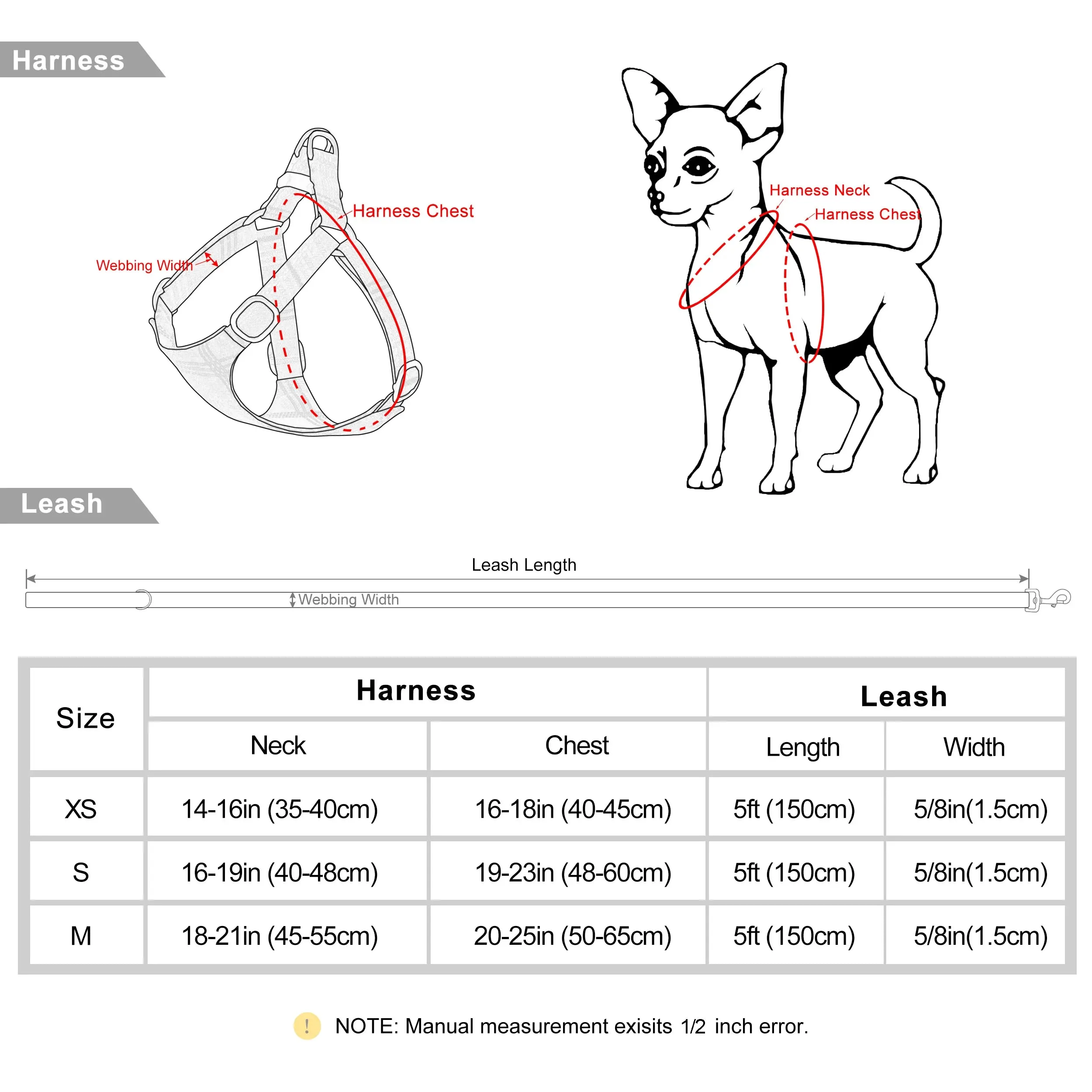 Adjustable Nylon Dog Harness and Leash Set for All Breeds