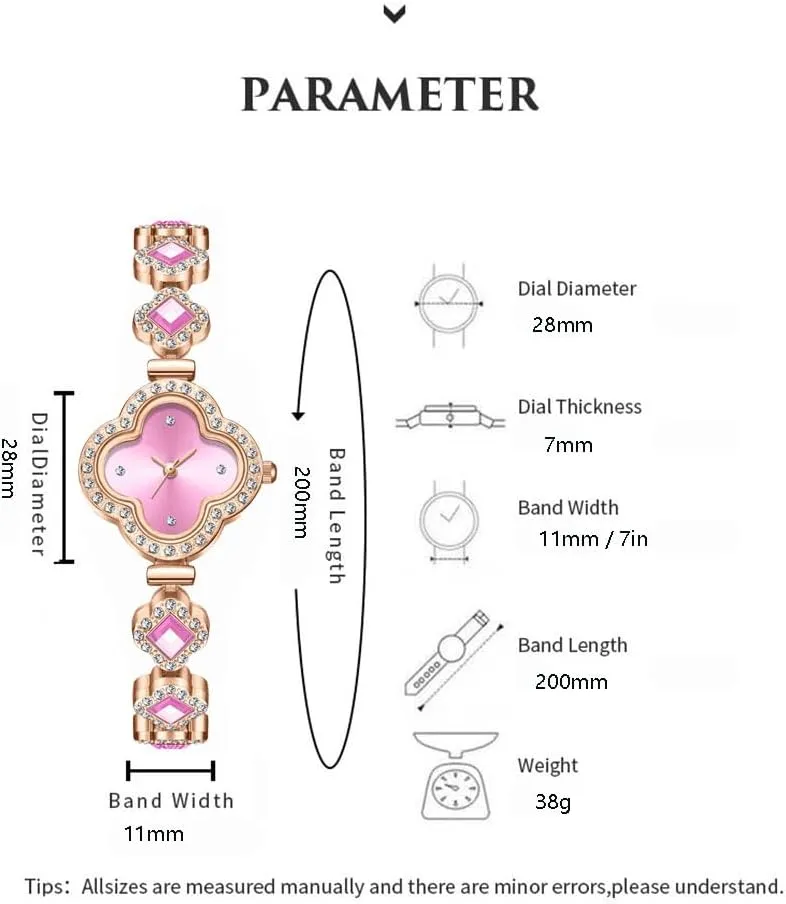 ADSBIAOYE Luxury Women Wrist Watches Unique Rose Gold Diamond Bracelet Watch Fashion Dress Quartz Watches for Women Gift