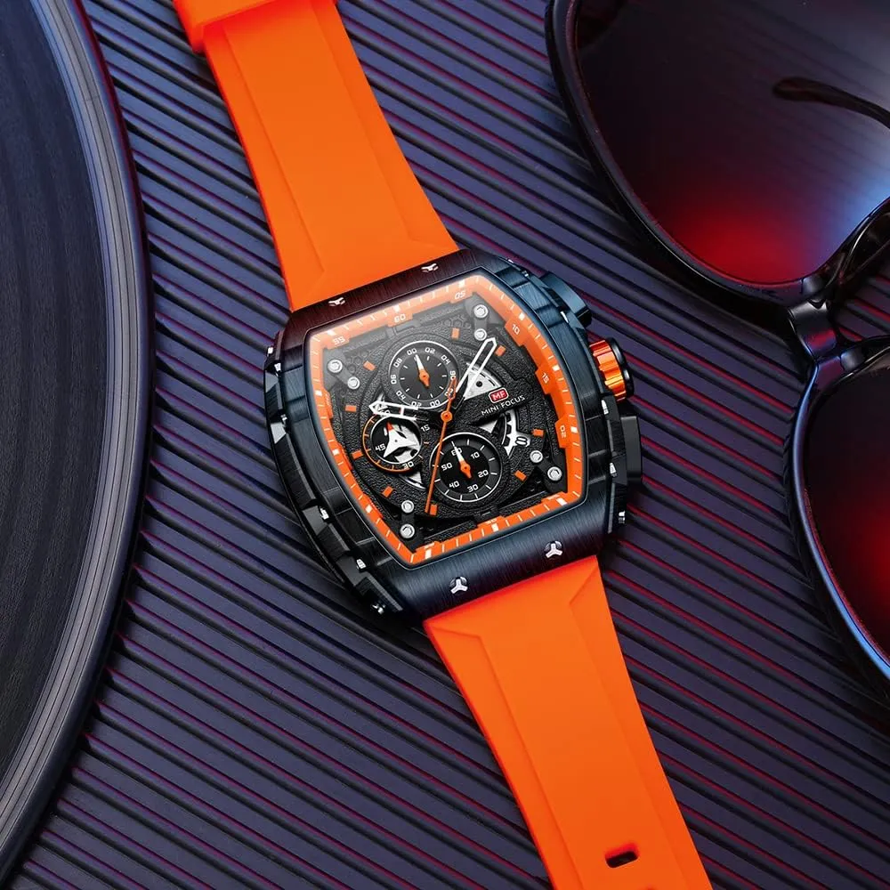 AIMES Watch Wristwatch for Men Fashion Casual Cool Big Dial Watch Luminous Waterproof Sport Analog Quartz Business Mens Watches Silicon Strap Dress Watch