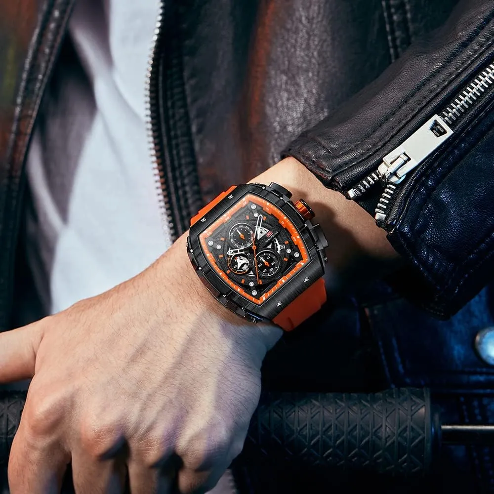 AIMES Watch Wristwatch for Men Fashion Casual Cool Big Dial Watch Luminous Waterproof Sport Analog Quartz Business Mens Watches Silicon Strap Dress Watch