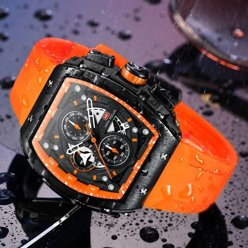 AIMES Watch Wristwatch for Men Fashion Casual Cool Big Dial Watch Luminous Waterproof Sport Analog Quartz Business Mens Watches Silicon Strap Dress Watch