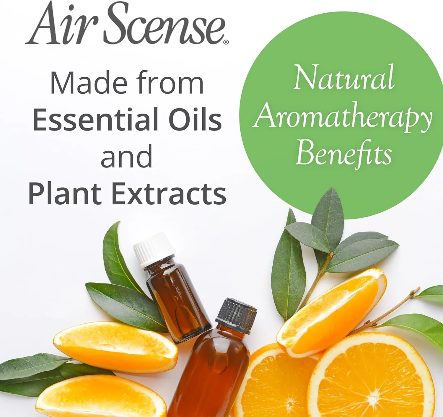 Air Scense Air Freshener Deodorizer Room Spray for Bathroom & Home, Essential Oils, Natural Orange- 7 fl oz (2-Pack)