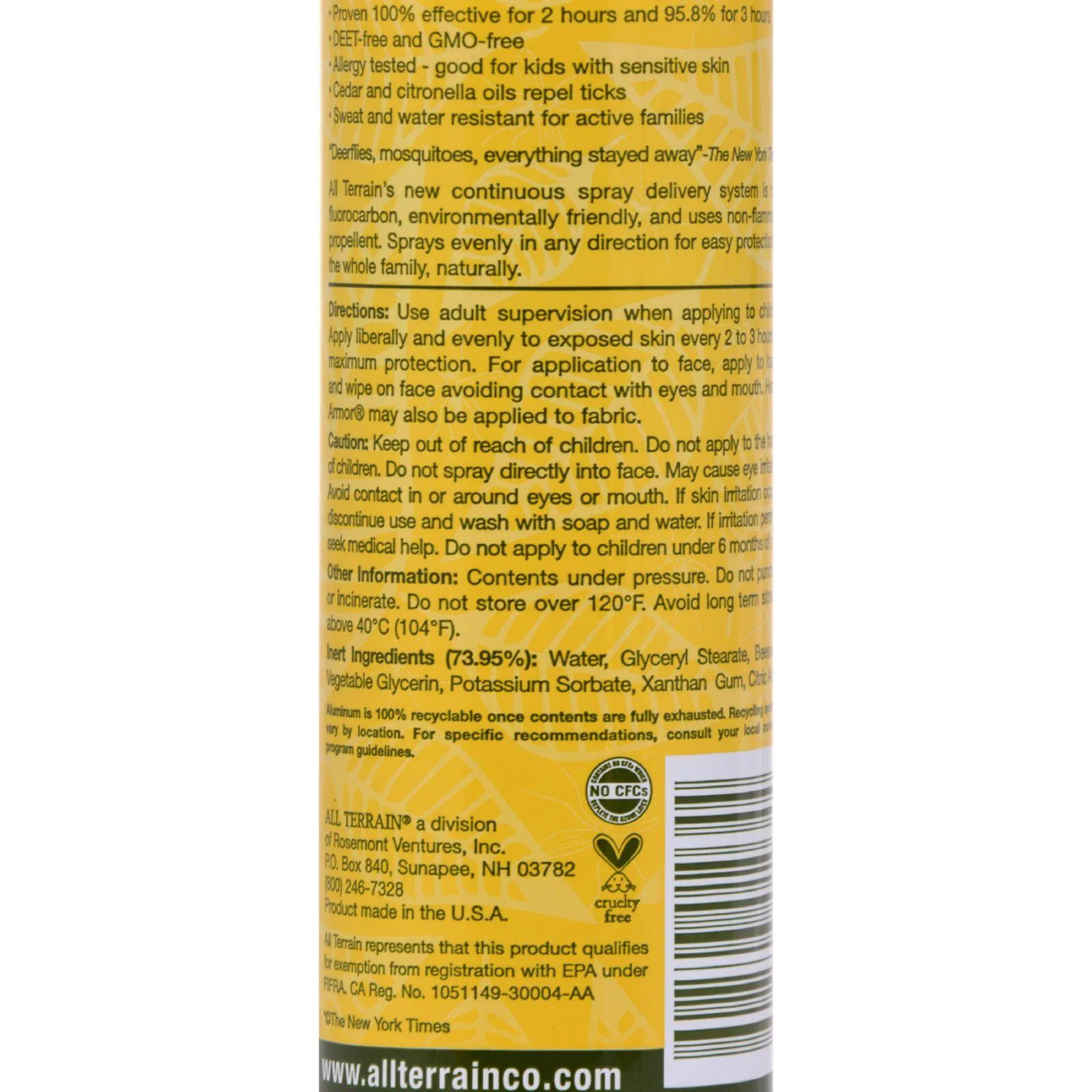 All Terrain Herbal Armor Natural Insect Repellent - Kids - Cont Spry - 3 Oz