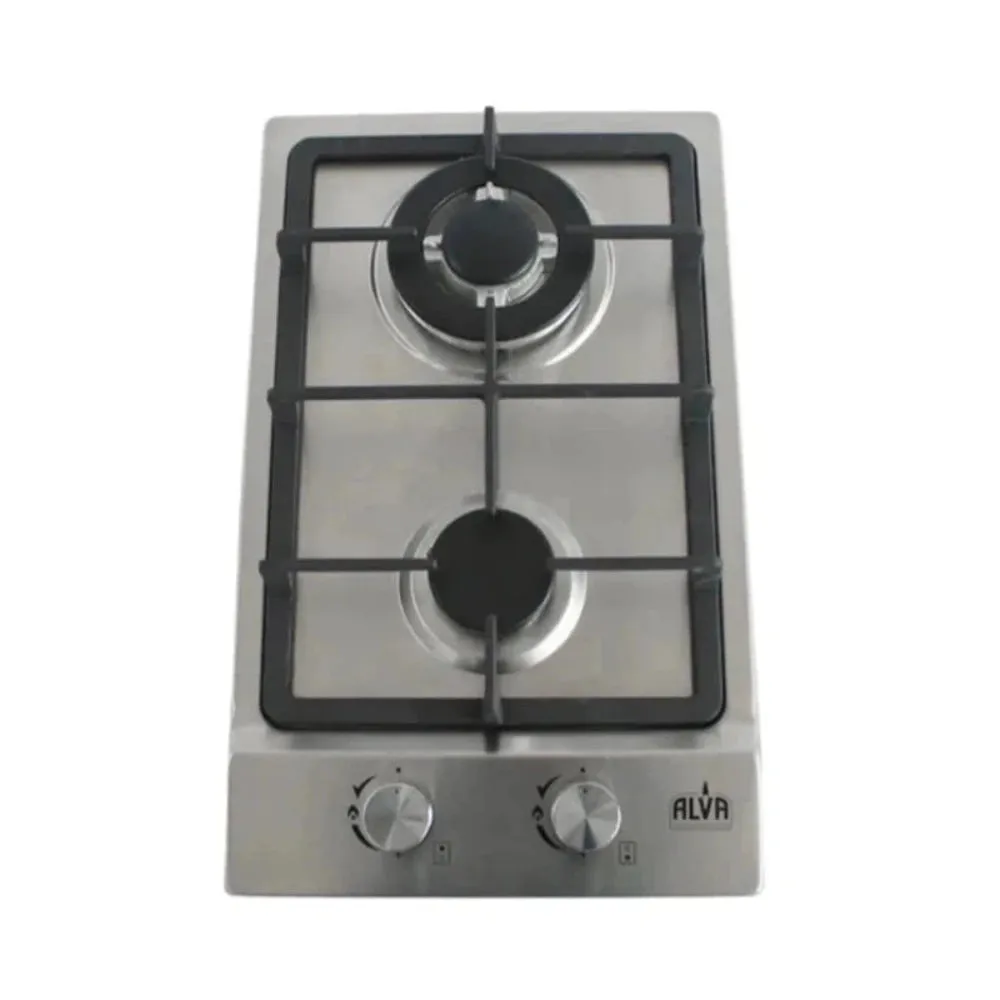 Alva 2 Burner Gas Hob – Stainless Steel GDH102