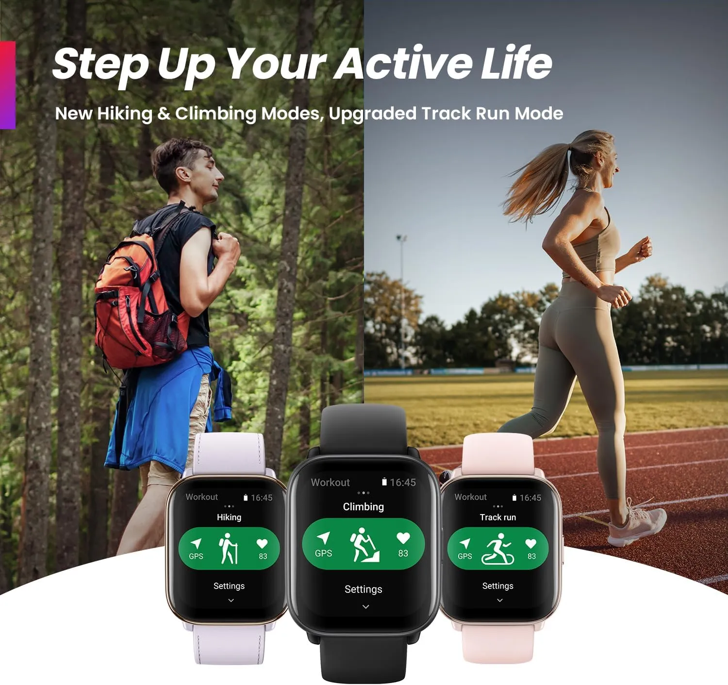 Amazfit Active Smart Watch 42mm, AI Fitness Tracker & Sleep Coach, GPS, Amazon Alexa Built-In, Bluetooth, 14-Day Battery, 120  Sports Modes, Android & iPhone, Black