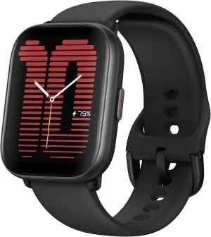 Amazfit Active Smart Watch 42mm, AI Fitness Tracker & Sleep Coach, GPS, Amazon Alexa Built-In, Bluetooth, 14-Day Battery, 120  Sports Modes, Android & iPhone, Black