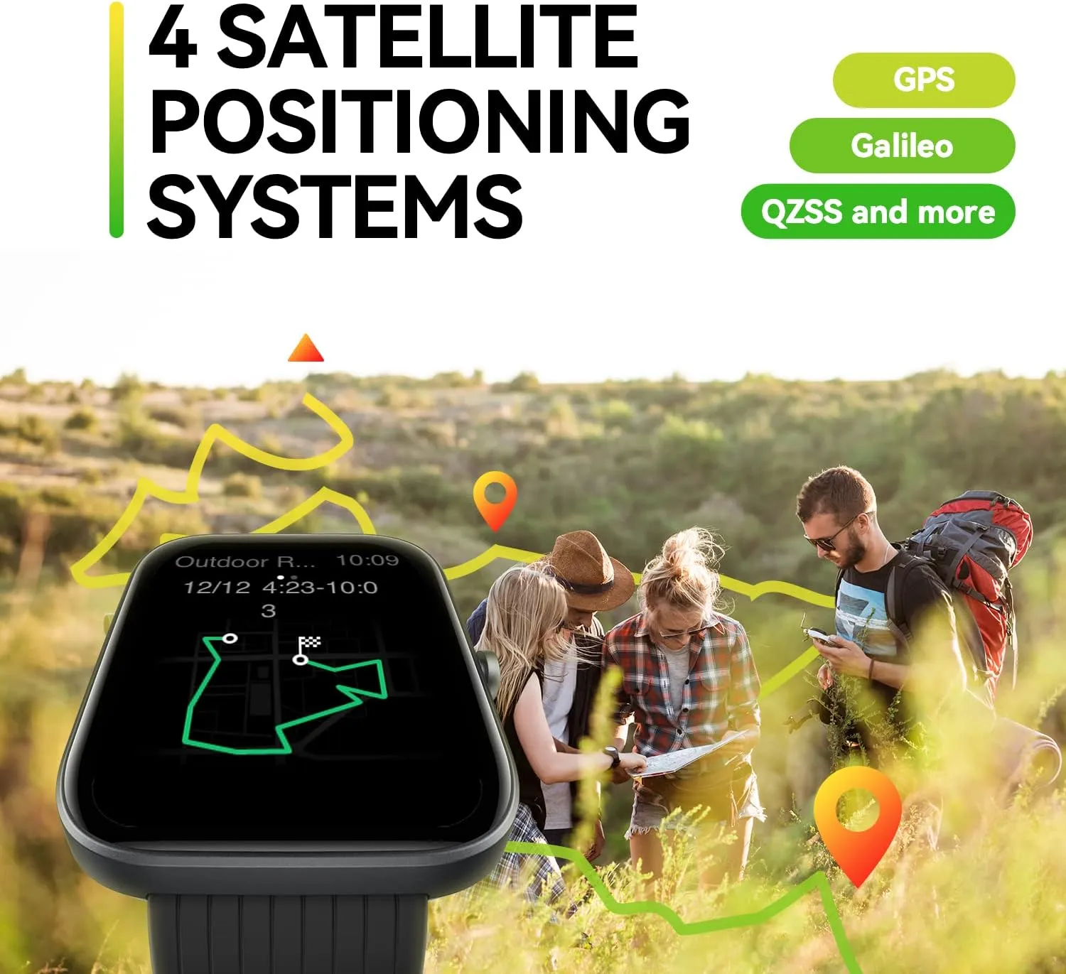 Amazfit Refurbished BIP 3 Pro Smart Watch for Men and Women, GPS, 14-Day Battery, Health and Fitness Watch with Heart & Sleep Tracking, 5 ATM Water-Resistance Renewed(Black)