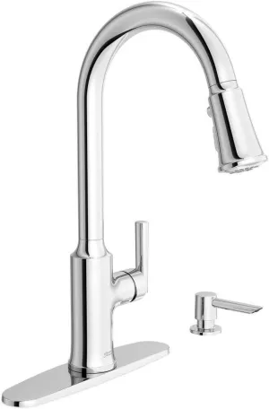 American Standard 7421300.002 Raviv Pull-Down Kitchen Faucet with Sprayer and Soap Dispenser Chrome