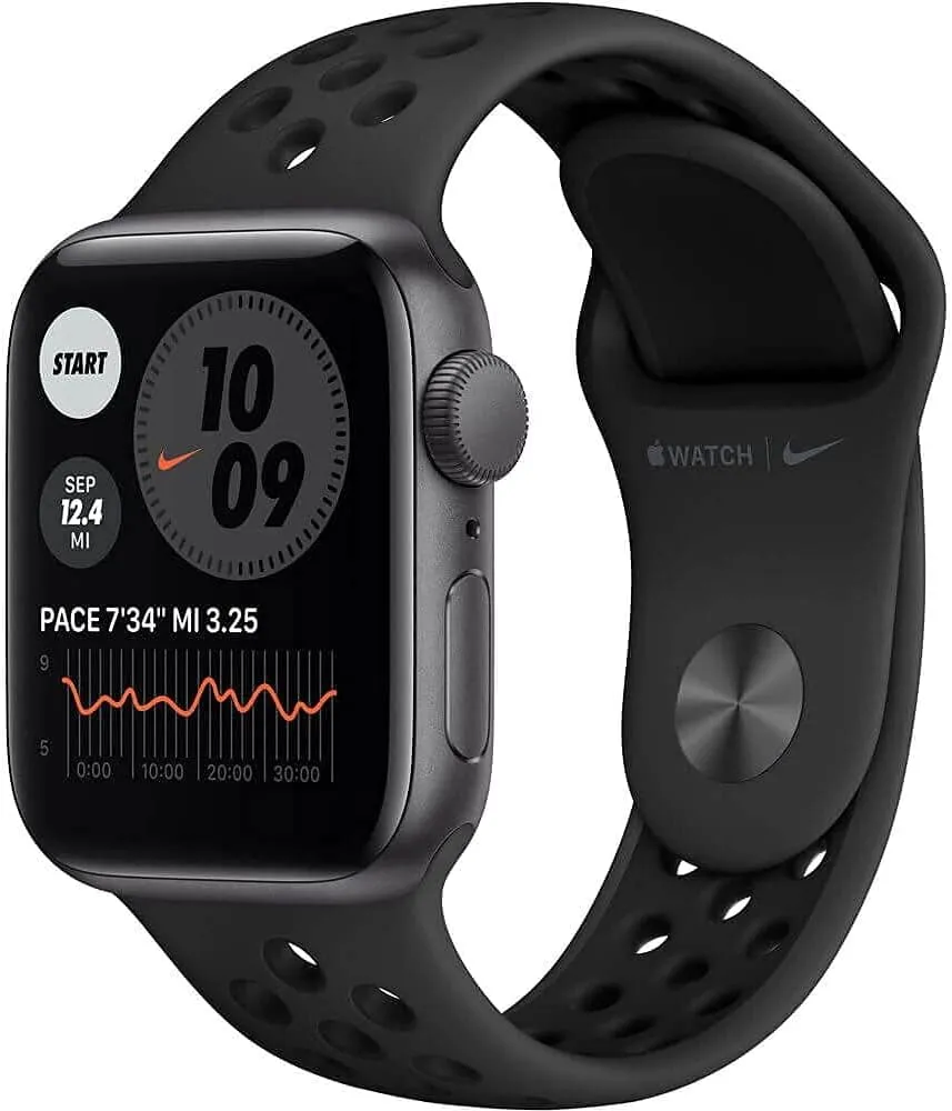 Apple Watch Nike SE (GPS   Cellular, 40mm) Space Gray Aluminum Case with Anthracite/Black Nike Sport Band (Renewed)