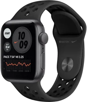 Apple Watch Nike SE (GPS   Cellular, 40mm) Space Gray Aluminum Case with Anthracite/Black Nike Sport Band (Renewed)