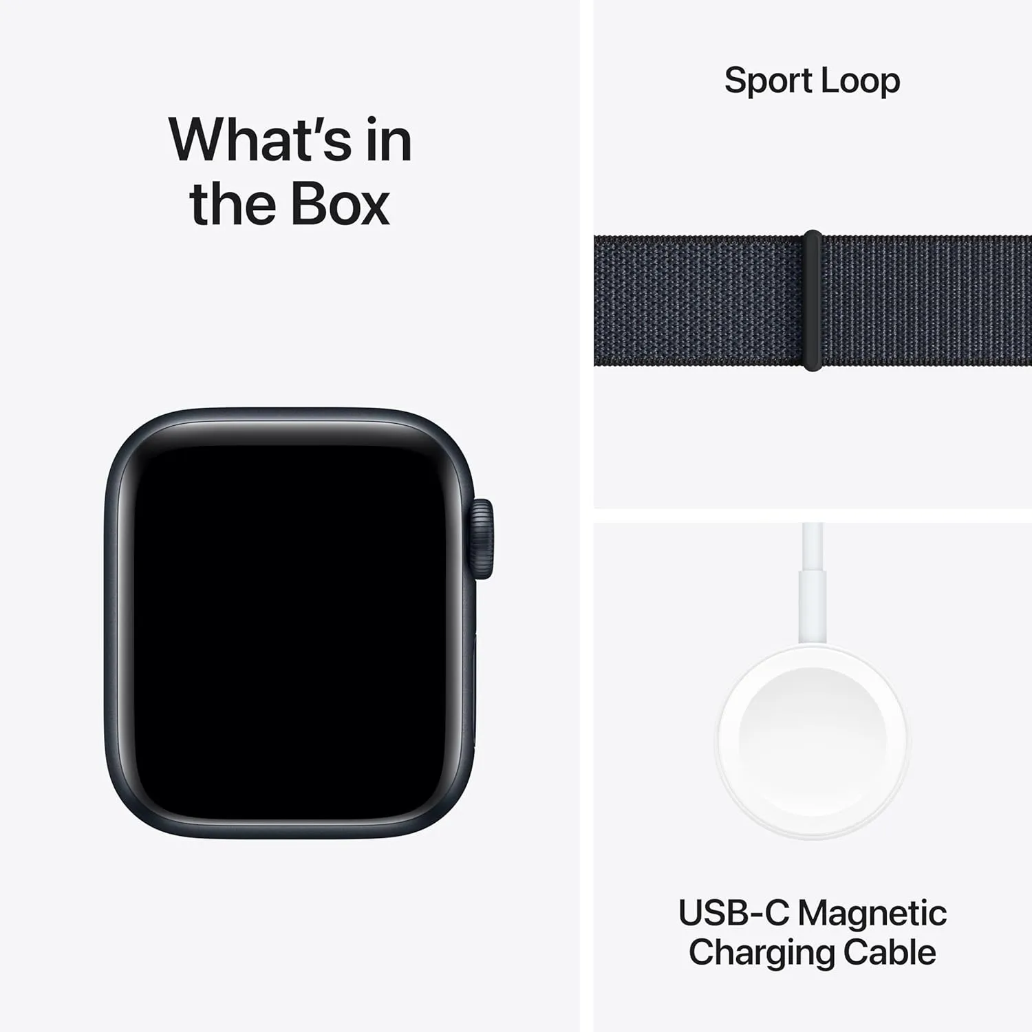 Apple Watch SE (2nd Gen) [GPS 40mm] Smartwatch with Midnight Aluminum Case with Ink Sport Loop One Size. Fitness and Sleep Trackers, Crash Detection, Heart Rate Monitor, Carbon Neutral
