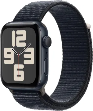 Apple Watch SE (2nd Gen) [GPS, 44mm] - Midnight Aluminum Case with Midnight Sport Loop, M/L (Renewed)