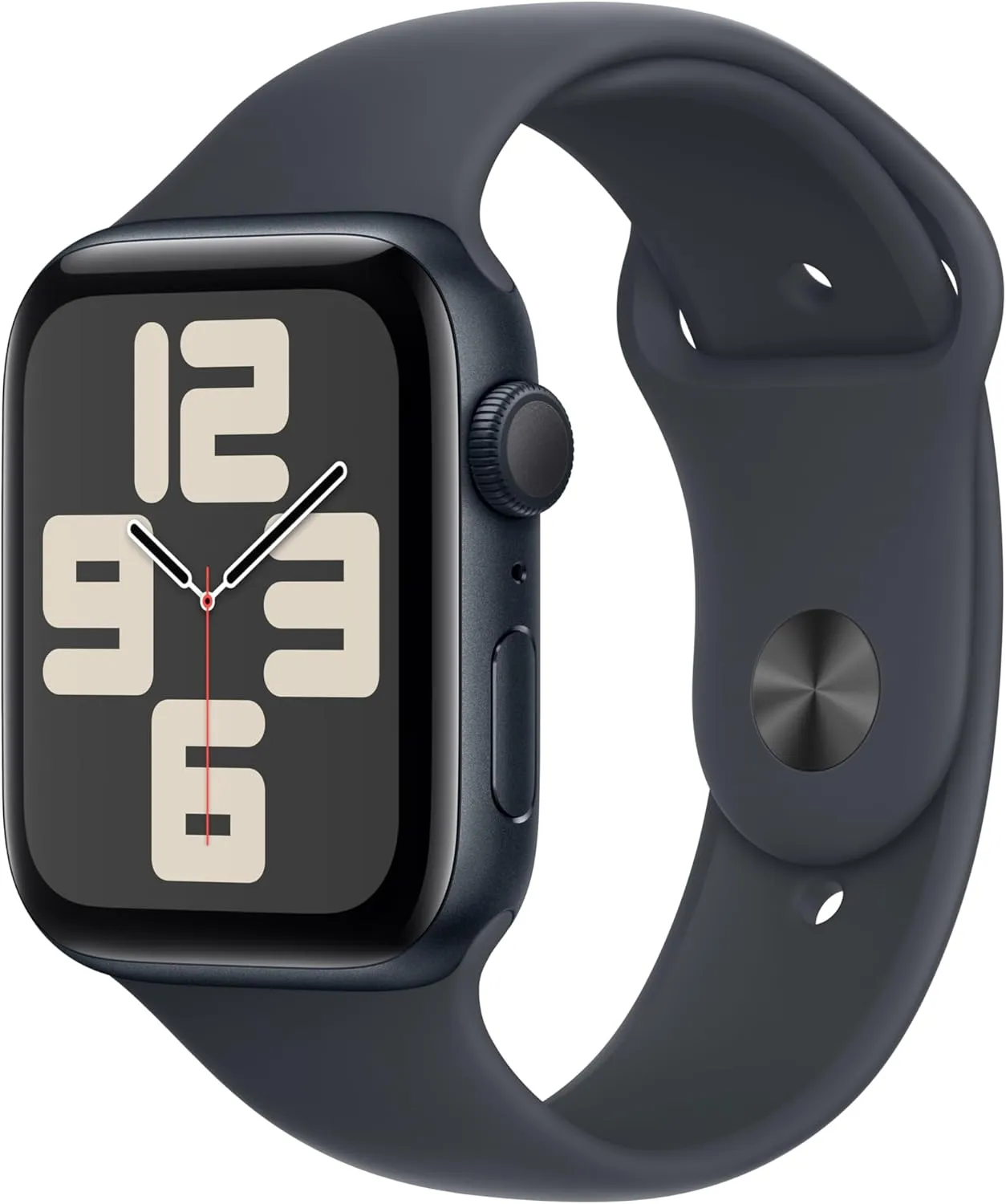 Apple Watch SE (2nd Gen) [GPS 44mm] Smartwatch with Midnight Aluminum Case with Midnight Sport Band M/L. Fitness and Sleep Trackers, Crash Detection, Heart Rate Monitor, Retina Display