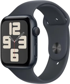 Apple Watch SE (2nd Gen) [GPS 44mm] Smartwatch with Midnight Aluminum Case with Midnight Sport Band M/L. Fitness and Sleep Trackers, Crash Detection, Heart Rate Monitor, Retina Display