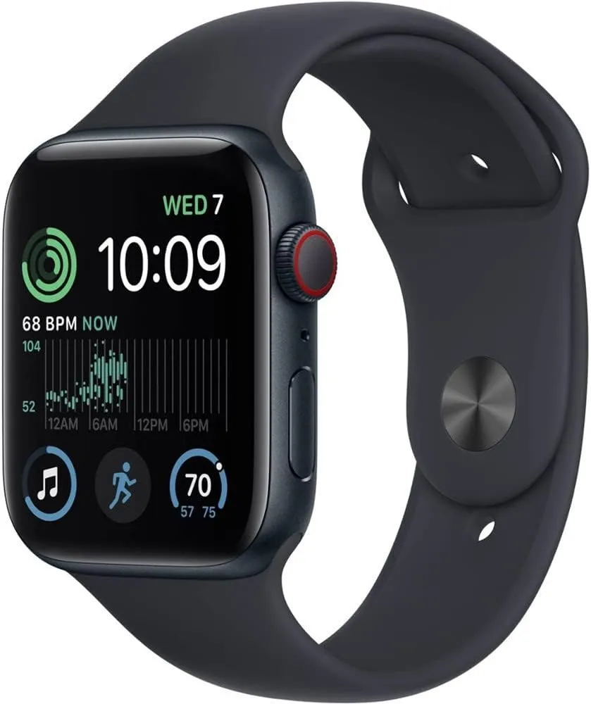 Apple Watch SE (2nd Gen) (GPS   Cellular, 40mm) - Midnight Aluminum Case with Midnight Sport Band, S/M (Renewed)