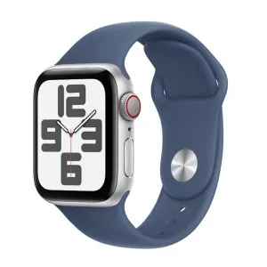 Apple Watch SE 44mm Silver Aluminium Case with Denim Sport Band - S/M