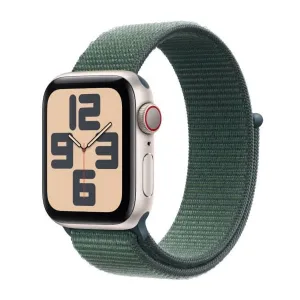 Apple Watch SE GPS   Cellular 44mm Starlight Aluminium Case with Lake Green Sport Loop