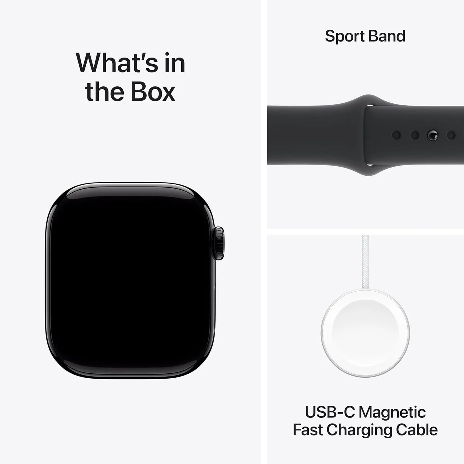 Apple Watch Series 10 [GPS 42mm case] Smartwatch with Jet Black Aluminium Case with Black Sport Band - S/M. Fitness Tracker, ECG App, Always-On Retina Display, Water Resistant