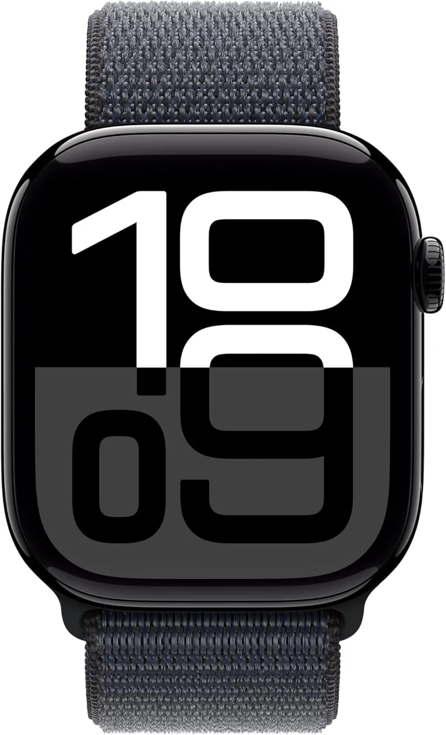 Apple Watch Series 10 [GPS 46mm case] Smartwatch with Jet Black Aluminium Case with Ink Sport Loop. Fitness Tracker, ECG App, Always-On Retina Display, Carbon Neutral