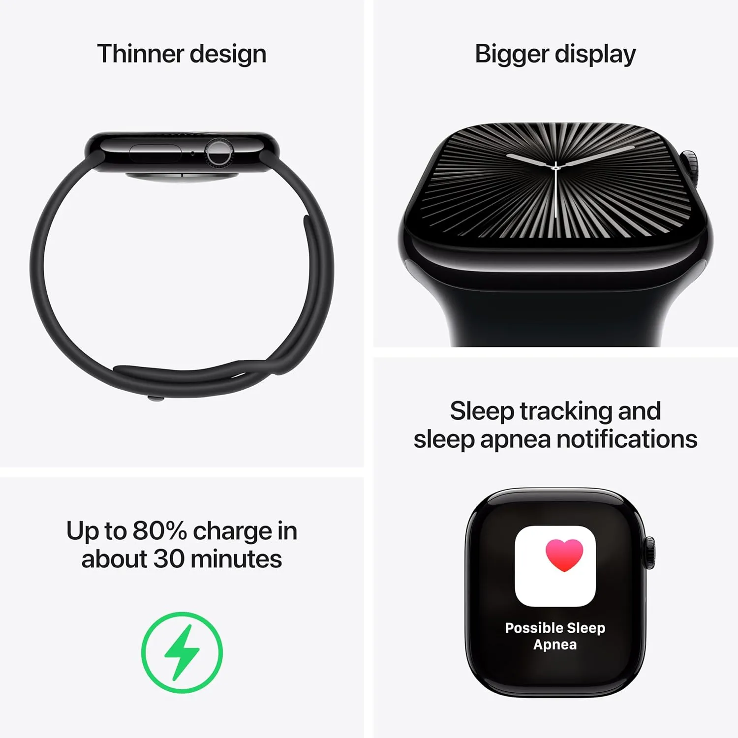 Apple Watch Series 10 [GPS   Cellular 46mm case] Smartwatch with Jet Black Aluminium Case with Black Sport Band - M/L. Fitness Tracker, ECG App, Always-On Retina Display, Water Resistant
