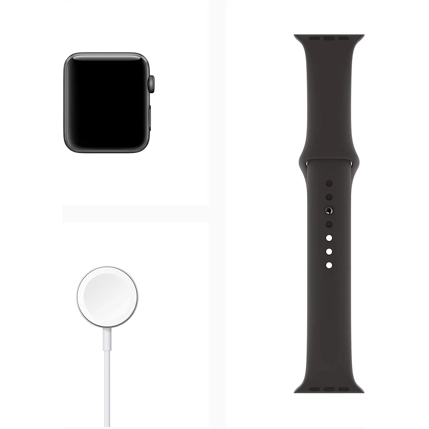 Apple Watch Series 3 GPS 42mm Space Gray Aluminum Case with Black Sport Band (Refurbished)