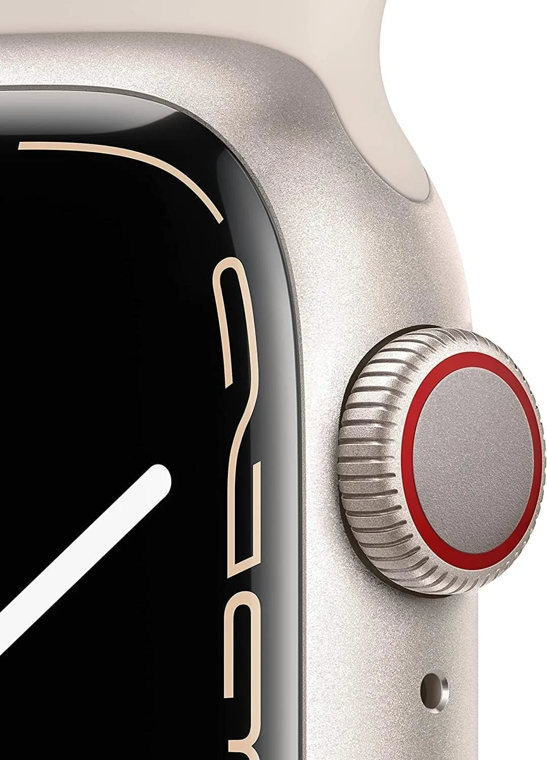 Apple Watch Series 7 (GPS   Cellular, 41mm) Starlight Aluminum Case with Starlight Sport Band, Regular (Renewed)