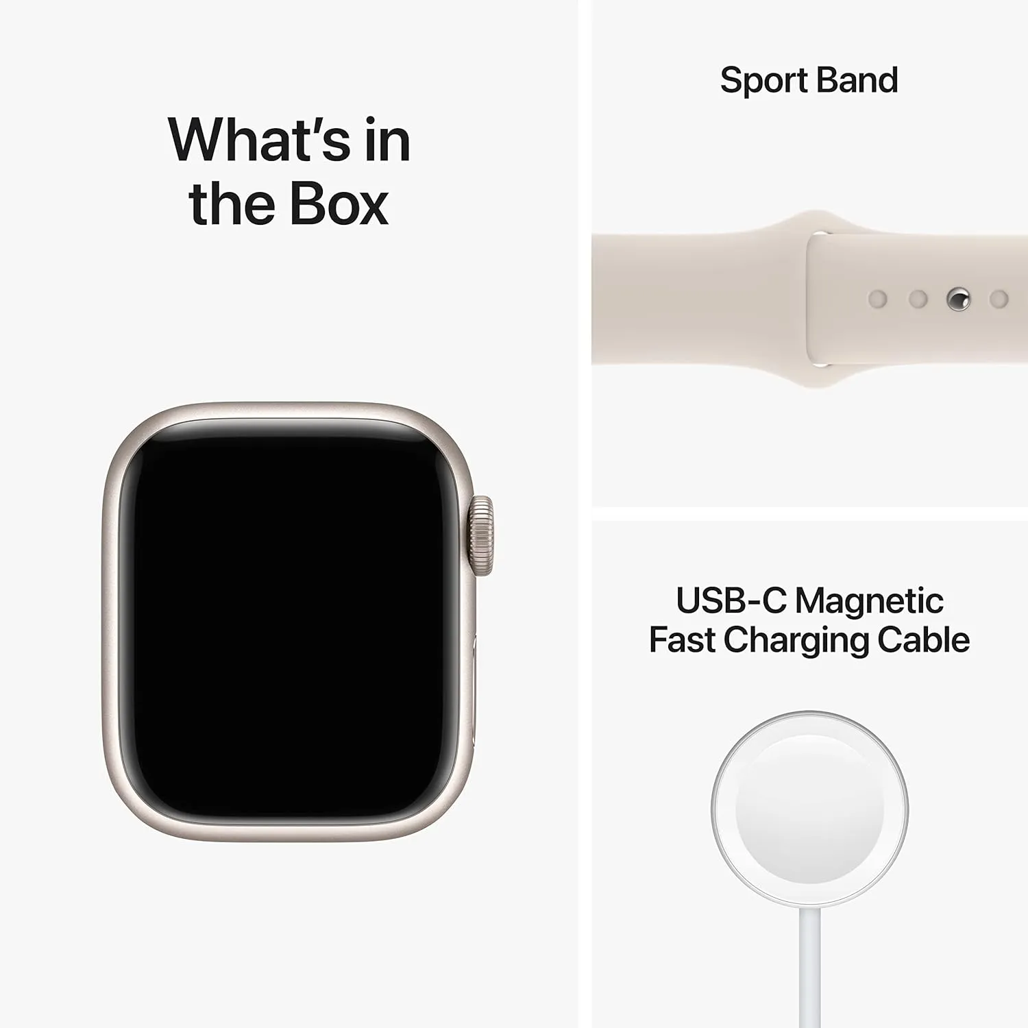 Apple Watch Series 8 [GPS   Cellular, 41mm] Starlight Aluminum Case with Starlight Sport Band, M/L (Renewed)