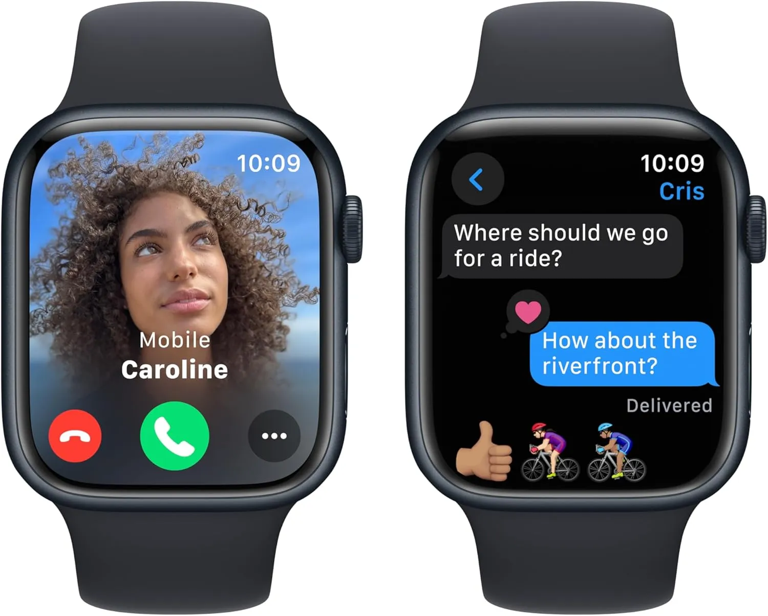 Apple Watch Series 9 [GPS 45mm] Smartwatch with Midnight Aluminum Case with Midnight Sport Band S/M. Fitness Tracker, ECG Apps, Always-On Retina Display, Water Resistant