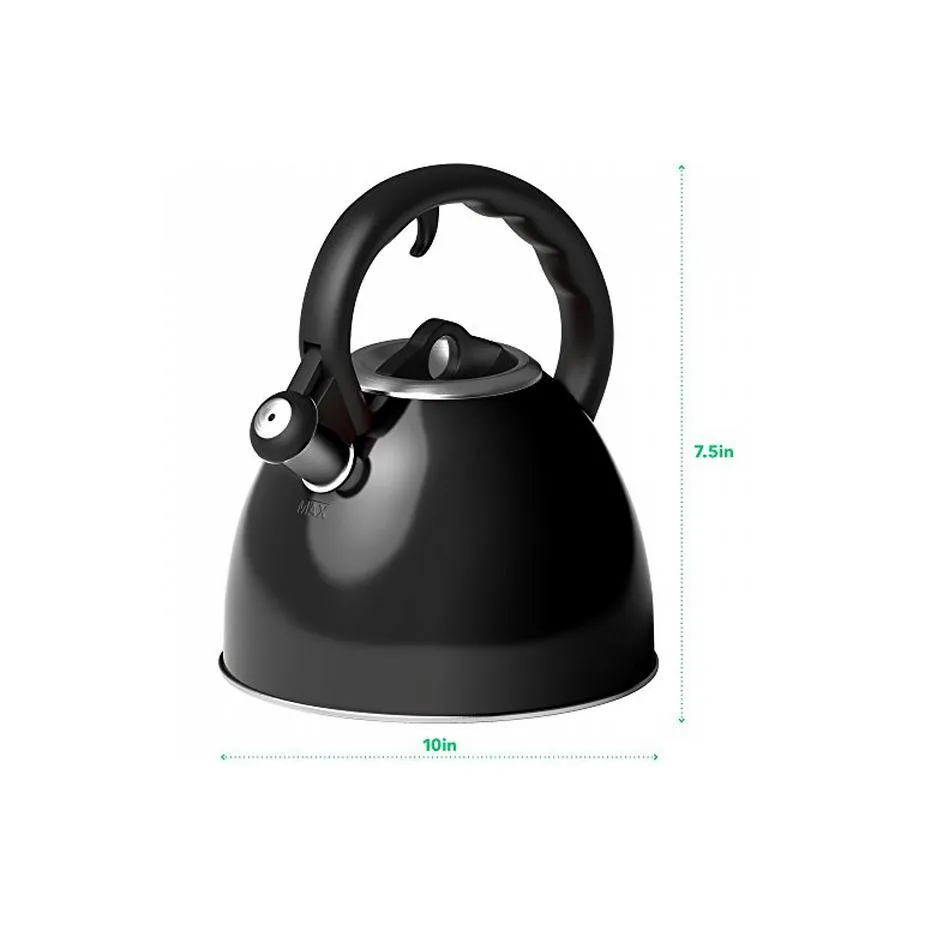 Artistic flair Tea Whistling Kettle Vremi Big-value deals 2 Quart