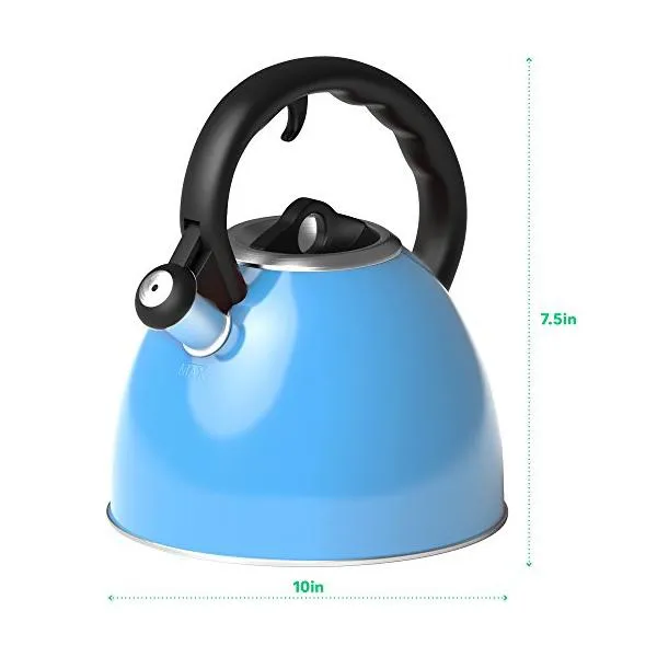 Artistic flair Tea Whistling Kettle Vremi Big-value deals 2 Quart