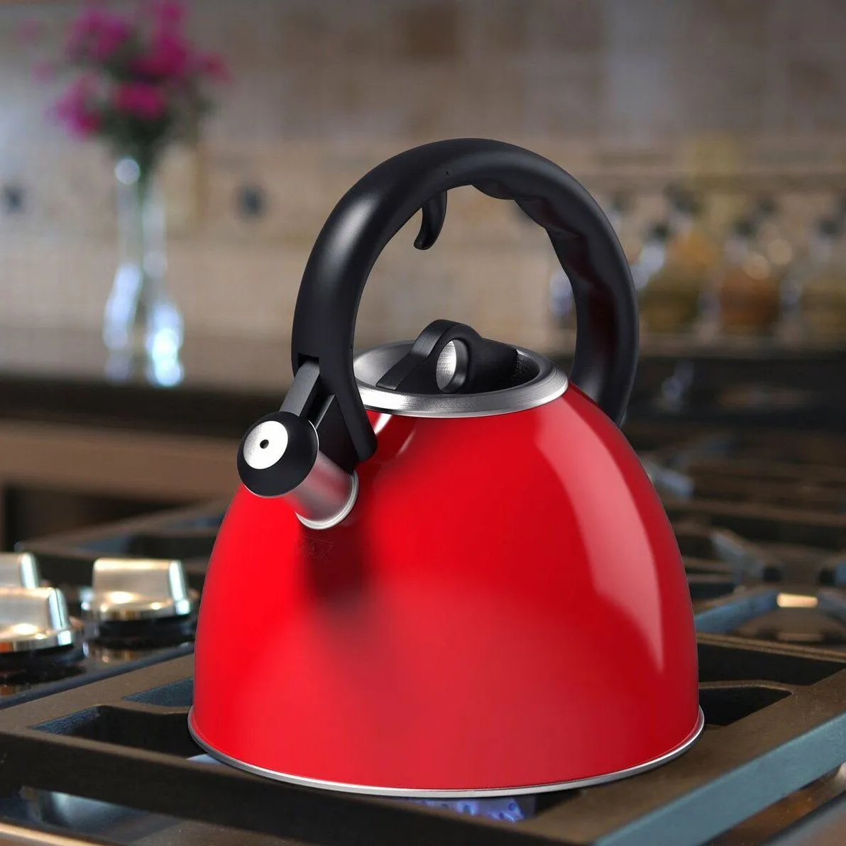 Artistic flair Tea Whistling Kettle Vremi Big-value deals 2 Quart
