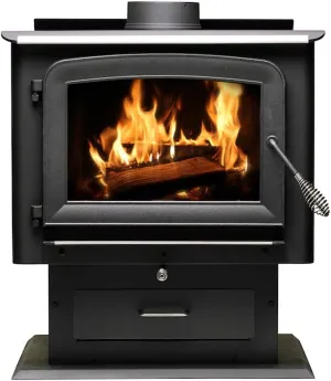 Ashley Hearth AW2520E-P 2,500 Sq. Ft. EPA Certified Pedestal Wood Burning Stove