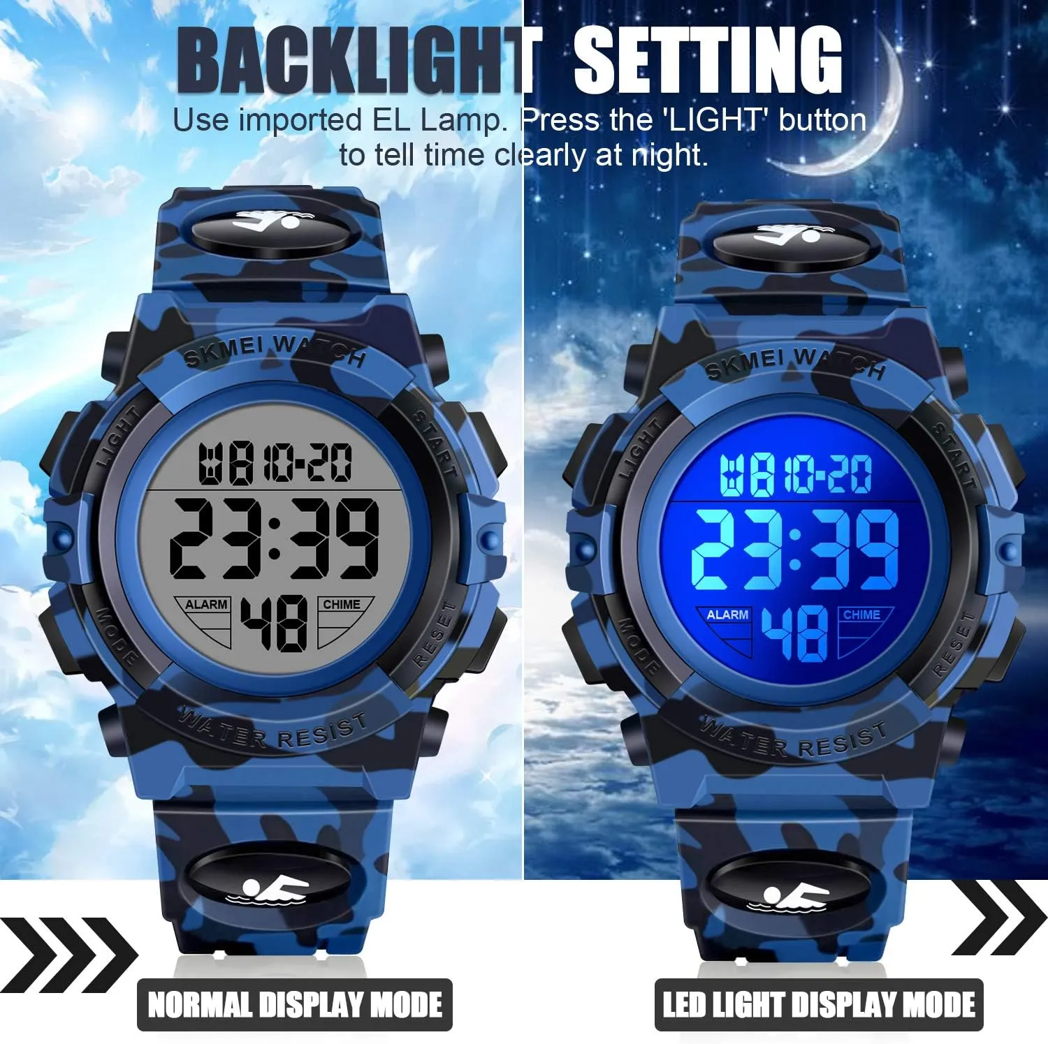 ATIMO LED 50M Waterproof Kids Digital Sport Watch - Kids Gifts