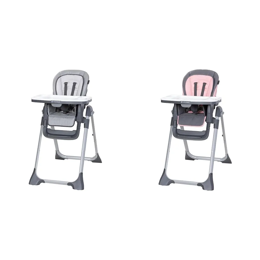 Baby Trend Sit Right 2.0 3-in-1 High Chair Bundle - Cozy Grey and Cozy Pink