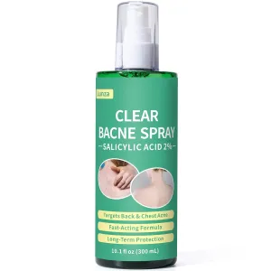 Bacne Spray for Back Acne – Salicylic Acid & Witch Hazel Formula – Soothes & Hydrates – Fast-Acting, Non-Irritating, Safe for Teens & Adults – For All Skin Types – 10 oz