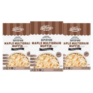 Bakery On Main, Gluten-Free Instant Oatmeal, Vegan & Non GMO - Maple Multigrain Muffin, 10.5 Ounce (Pack of 3)