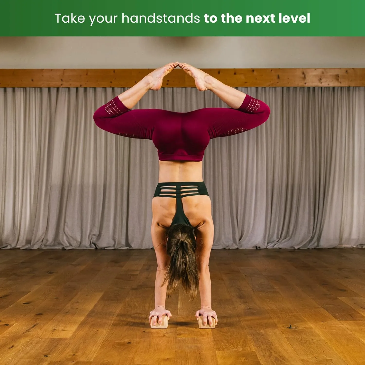 BalanceBlocks - Handstand Blocks & Yoga Block in One - Bodyweight Training, Gymnastics, Acrobatics, Yoga, Yoga prop and accessory, Lightweight, Good for Travel, Premium European Quality (Pack of 2)