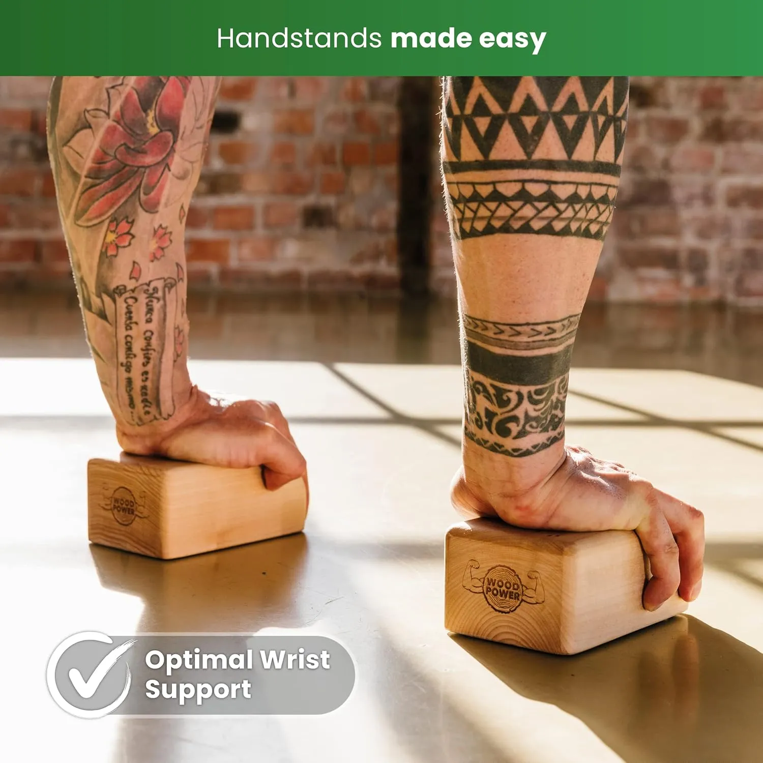 BalanceBlocks - Handstand Blocks & Yoga Block in One - Bodyweight Training, Gymnastics, Acrobatics, Yoga, Yoga prop and accessory, Lightweight, Good for Travel, Premium European Quality (Pack of 2)