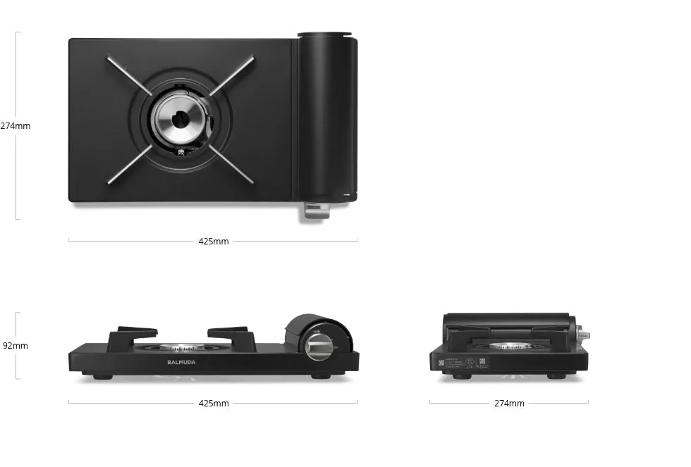 BALMUDA Table Stove Portable Gas Cooker Ultra Slim Design 73mm KGS01JP