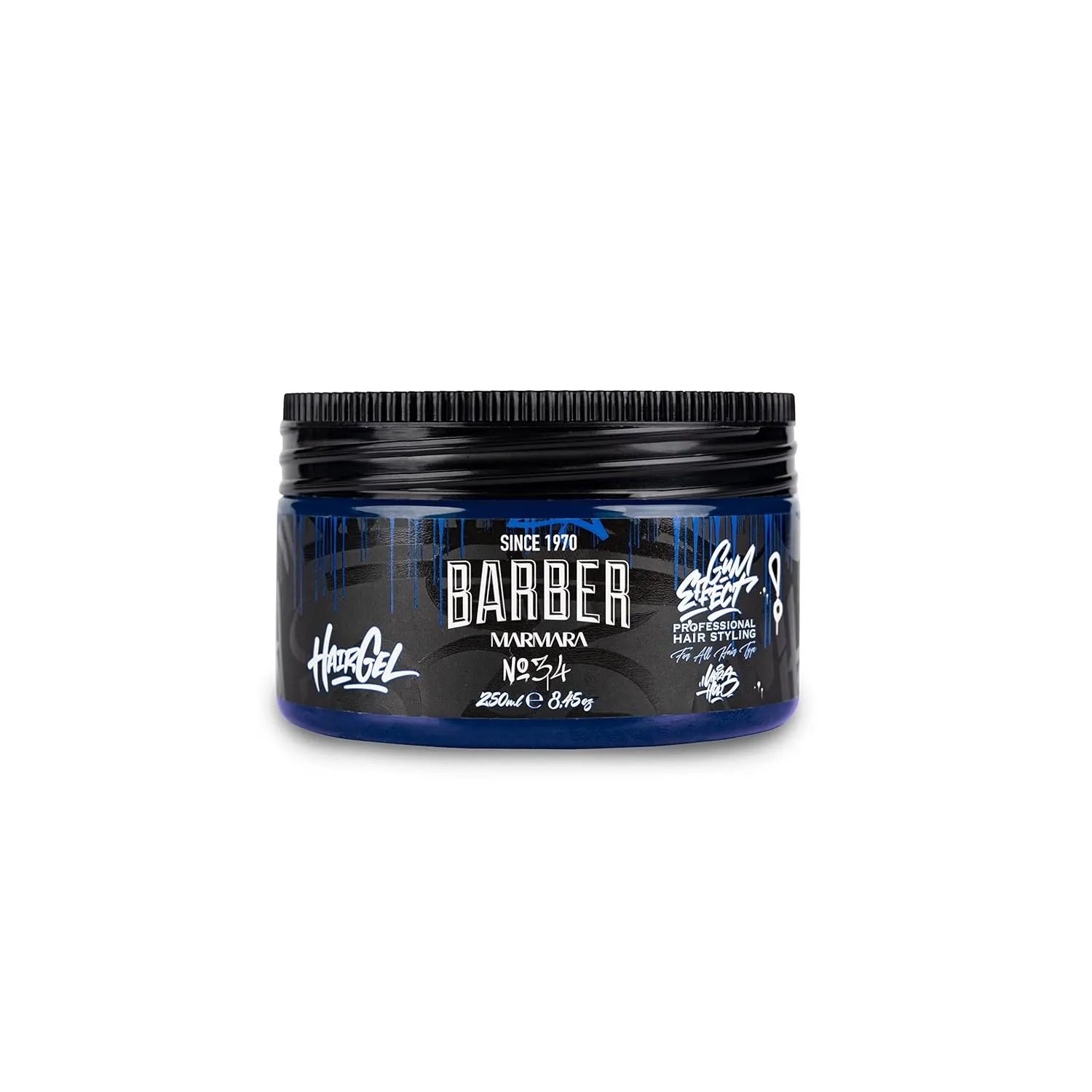 BARBER MARMARA No.34 Hair Styling Gel 500 ml – Men's Hair Gel – Strong Hold – No Gluing and No Residue – Alcohol Free – Fresh Fragrance – Hair Gel – Wet Hair Look – Rubber Effect