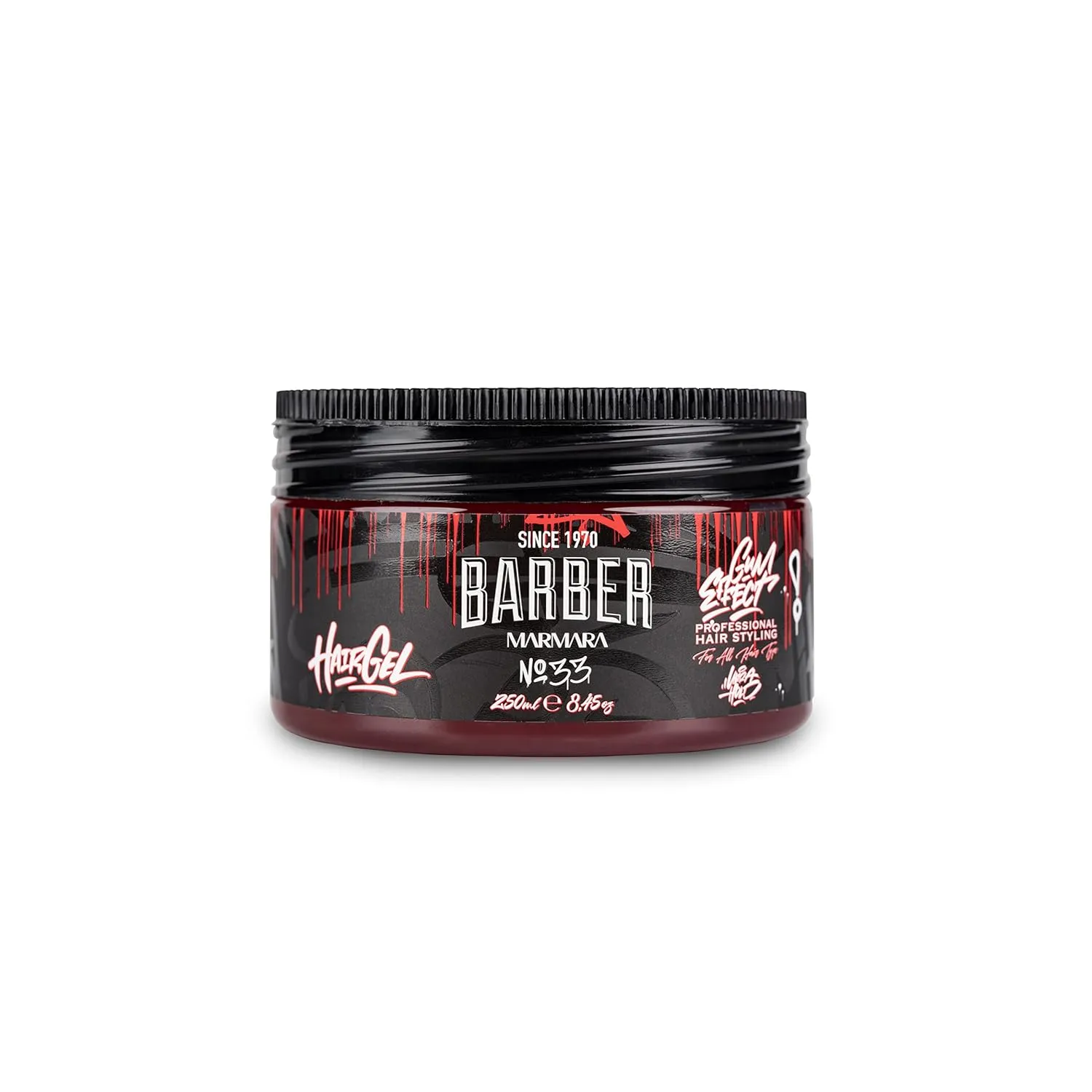 BARBER MARMARA No.34 Hair Styling Gel 500 ml – Men's Hair Gel – Strong Hold – No Gluing and No Residue – Alcohol Free – Fresh Fragrance – Hair Gel – Wet Hair Look – Rubber Effect
