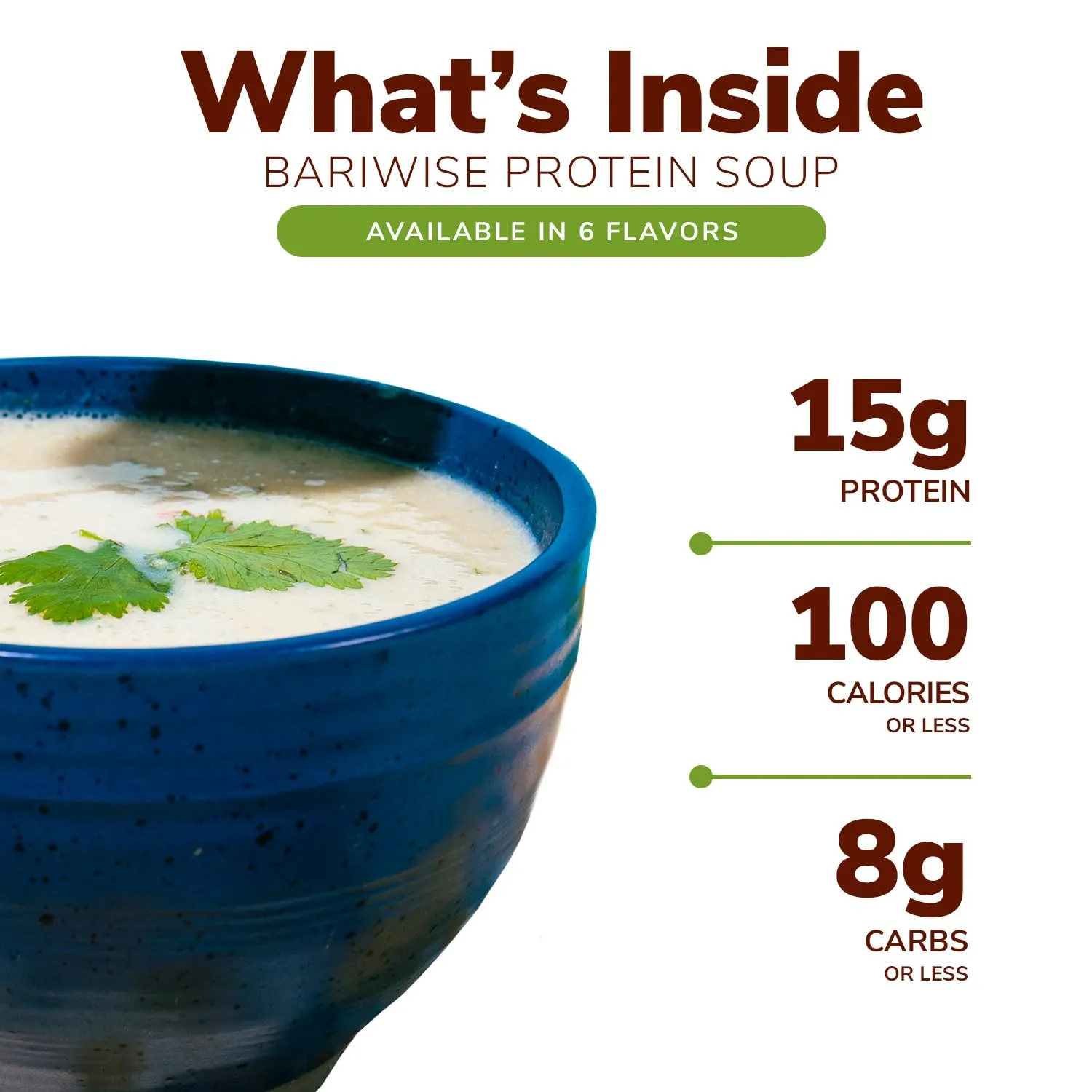 BariWise Protein Soup Mix, Variety Pack, 15g Protein, Low Carb (7ct)