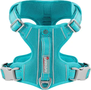 BARKBAY Dog Harness No Pull with ID Tag Pocket - Heavy Duty, Reflective, Easy Control for Large Dogs (Ocean Blue,S)