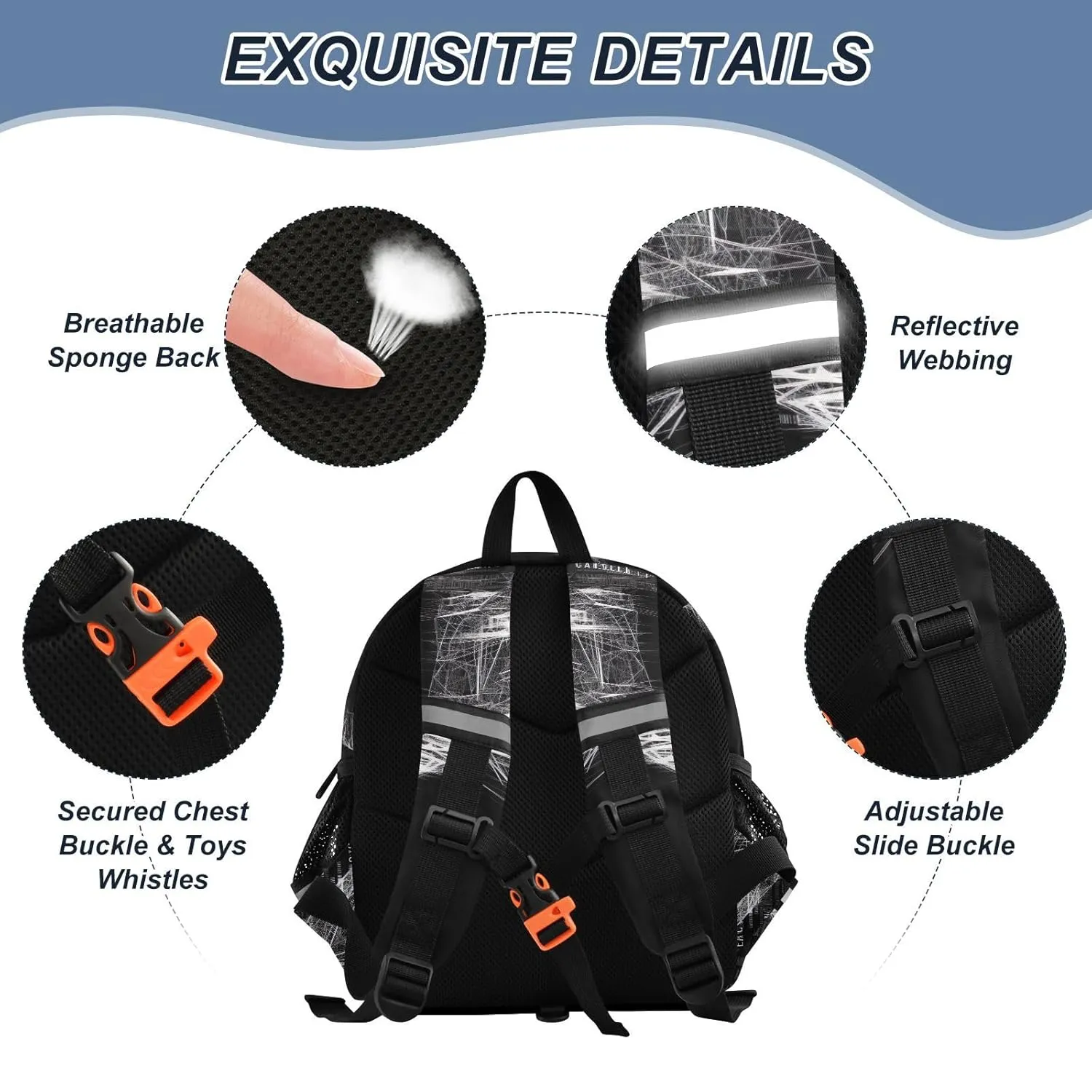 Baseball Player White Toddler Harness Backpack for Boys Girls 3-6 Years Kids Backpack with Anti Lost Safety Leash Baby Harness Bookbag for Preschool Walking Travel